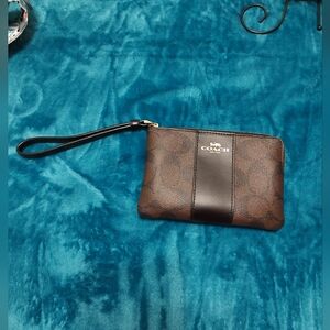 Coach Brown and Black Wristlet